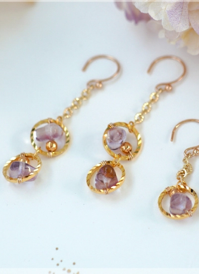 数量限定 ドール用 飾り物 イヤリング SD/MSDサイズ人形用 『小圆窗』X056