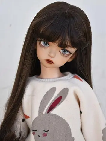 BJD ドール用ウィッグ パーマ 栗色 SD/MSD/幼SDサイズ人形用