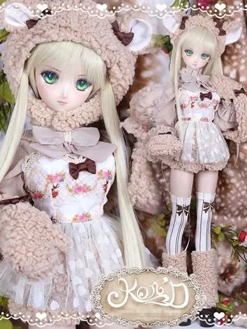 BJD 球体関節人形用衣装セット SD/DDサイズ人形用 『森の友達・ブラウン』 女性用
