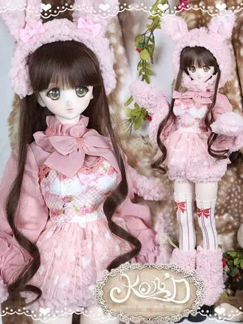 BJD 球体関節人形用衣装セット SD/DDサイズ人形用 『森の友達・ピンク』 女性用