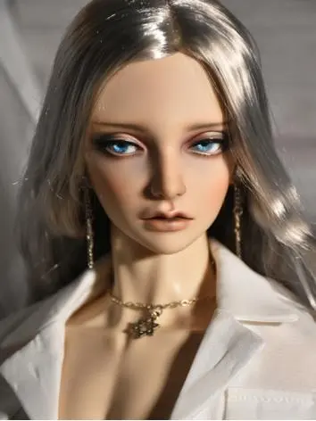 BJD ドール用ウィッグ SD/小顔SD/MSD/幼SDサイズ人形用 パーマ 女性用 グレー