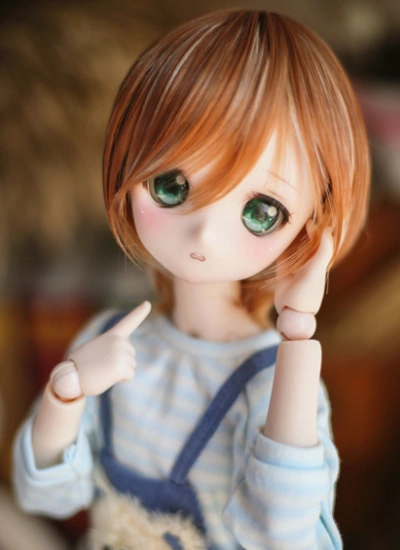 BJD ドール用ウィッグ 565 紫 SD/小顔SDサイズ ショート髪