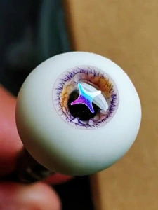 BJD人形用 12mm/14mm/16mm/18mm レジン/樹脂アイ 紫 パープル 猫の肉球ハンドル 球体関節人形用