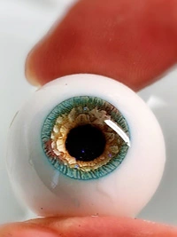 BJD人形用 12mm/14mm/16mm/18mm レジン/樹脂アイ ブルー*ブラウン 猫の肉球ハンドル 球体関節人形用