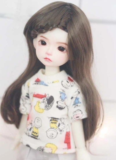 BJD ドール用ウィッグ ブラウン SD/小顔SD/MSD/幼SDサイズ人形用