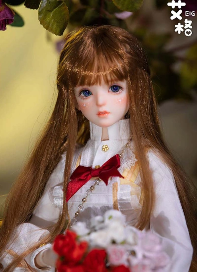 BJDドール用ウィッグ MSDサイズ人形用 長い髪 ゴールド Rwigs45-17