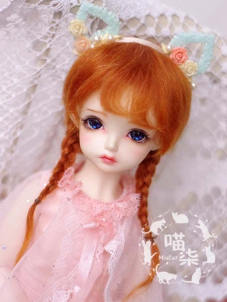 BJDドール用ウィッグ 4色 小顔SD/MSD/幼SD/1/8サイズ人形用