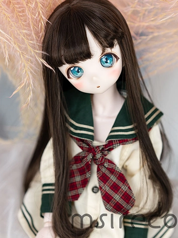 BJDドール用ウィッグ 幼SD/MSD/小顔SDサイズ人形用 ブラウン/ゴールドA/ゴールドB/赤ブラウン/シルバー/ブラック