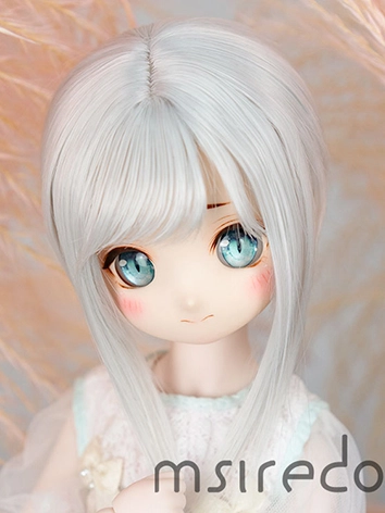 BJDドール用ウィッグ 小顔SD/SDサイズ人形用 シルバー/ブラック/ゴールド/グレー/オレンジ