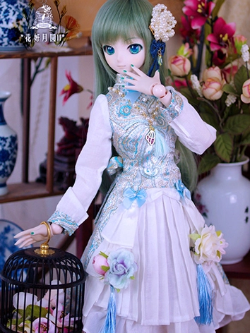 BJDドール用洋服セット 中華風 SD/DDサイズ人形用 女の子用 『花好月圓』