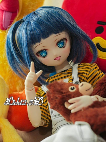 BJDドール用 ウィッグ ブルー/ブラック 617 SDサイズ人形用