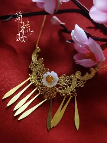 BJDドール用 古風飾り物 手作りancientヘアピン SDサイズ人形用