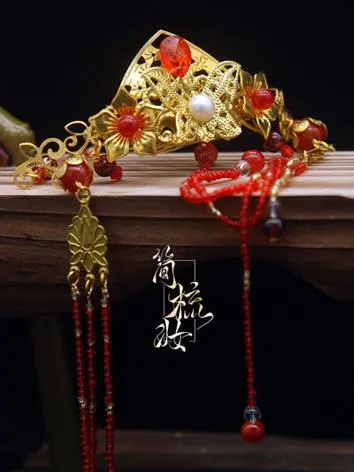 BJDドール用 古風飾り物 手作りAncientヘアピン SDサイズ人形用