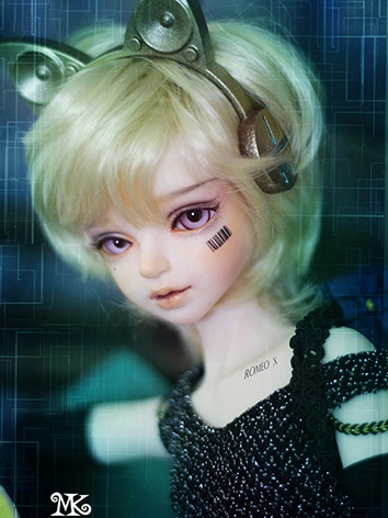 BJDドール用 ヘッドホン メイク付き MSDサイズ人形用