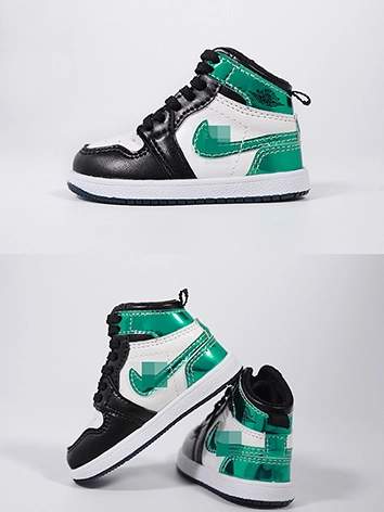 BJDドール用 お靴 グリーン スニーカー MSD/SD/70cm+サイズ人形用