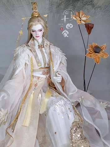 BJDドール用 時代服 白羽 ホワイト 男の子用 SD/SD17/70cm/SOOMIDサイズ人形用