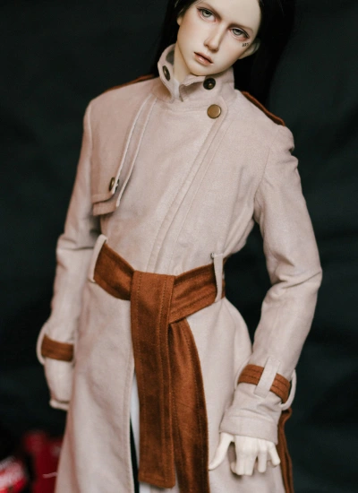 BJDドール用衣装 セーム革 秋冬長コート POPO68/70cm/SDサイズ人形通用