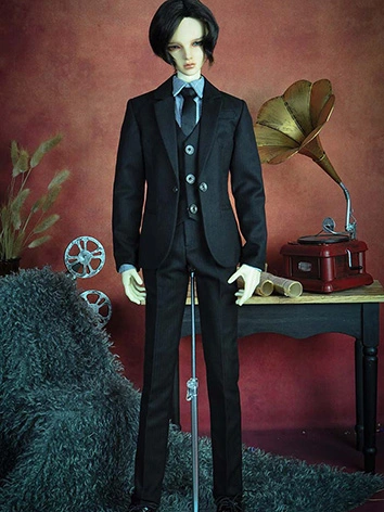 BJDドール用 スーツセット ブラック MSD/SD/65cm/70cm/Loong Soul73/EIDサイズ人形用