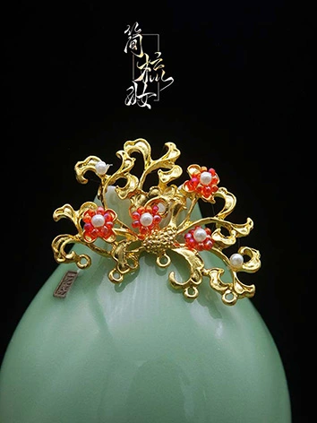 BJDドール用 簪 SDサイズ人形用 ゴールド/シルバー