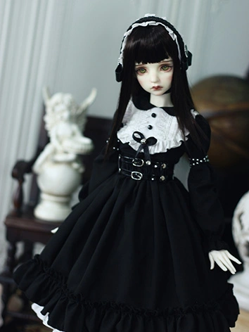 BJDドール用 洋服 Anne ブラック MSD/SDGR/SD16/Spiritdoll66/IPサイズ人形用