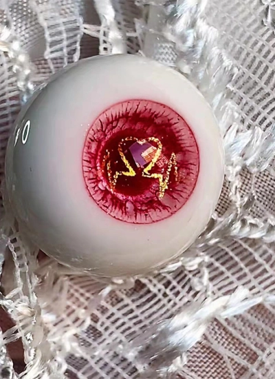 BJD DOLL ドール用 アイ レジン レッド ハート 12mm/14mm/16mm/18mm