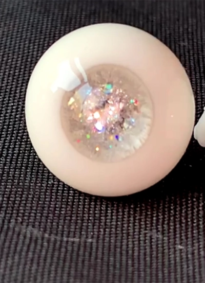 BJD ドール用 アイ レジン シルバー キラキラ 12mm/14mm/16mm/18mm