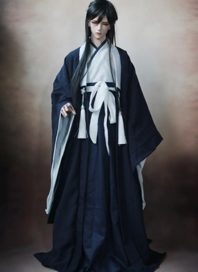 BJDドール用衣装セット 時代服 ネイビー グリーン ピンク ライトブルー MSD/SD/70cm/70cm筋肉あり/SD17/SD10/ID75/80cmサイズ人形用