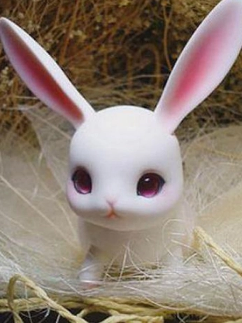 BJD DOLL ドール用 ペット もちウサギ（ruby）10cm 球体関節人形