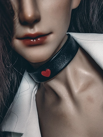 BJD DOLL ドール用 首飾り punk 首輪 ハート柄 SD/ID/HIDサイズ用