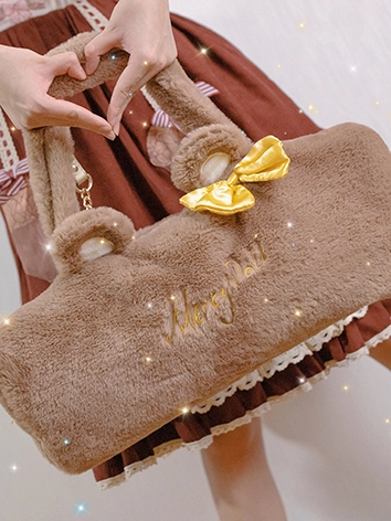 BJD DOLL ドール入れお出かけバック ブラウン 幼SDサイズ人形用