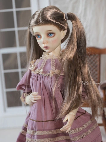 BJD ドール用 ウィッグ ポニーテール 柔らかい糸 小顔SDサイズ人形用QQ-134