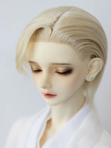 BJD ドール用 ウィッグ ショート グレー ブラック 高温糸 SD/小顔SDサイズ人形用