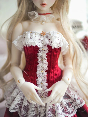 BJDドール用 ドレス9点セット レッド SD16/SDGR/SDサイズ人形通用