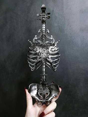 BJD ドール用 楽器 骨バイオリン 撮影道具  MSD/SD/ID75/70cmサイズ用