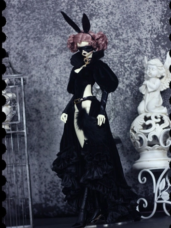 BJDドール用 衣装セット ブラック SD13/SD16/66cmサイズ人形用 女性用 【The spades】