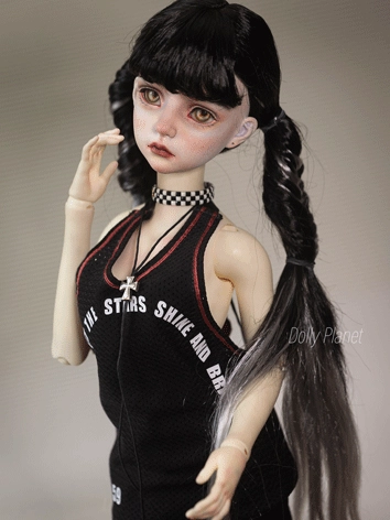 BJD ドール用 ウィッグ ツインテール 編みウィッグ SDサイズ用