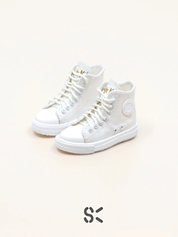 BJD DOLL ドール用 お靴 ホワイト ズック靴 SD10/YOSDサイズ人形用