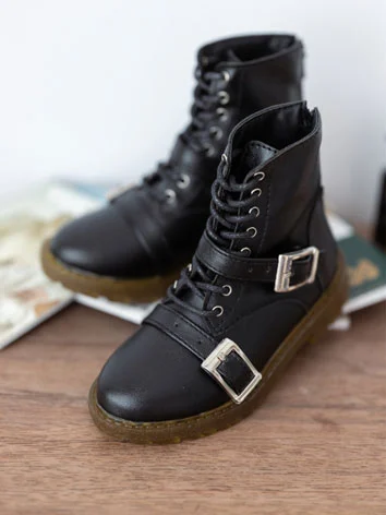 BJD DOLL ドール用 お靴　ブラック/ホワイト マーティンブーツ MSD/70cm/ID75サイズ人形用