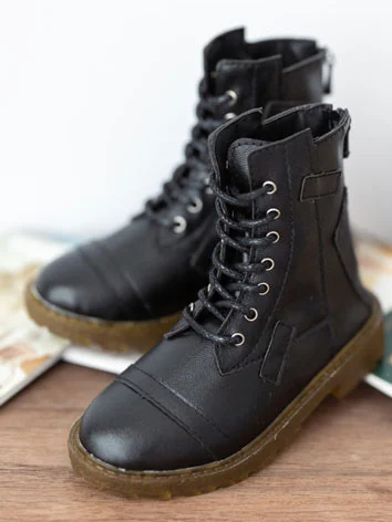 BJD DOLL ドール用 お靴　ブラック ホワイト マーティンブーツ MSD/SD/73cm/ID75サイズ人形用