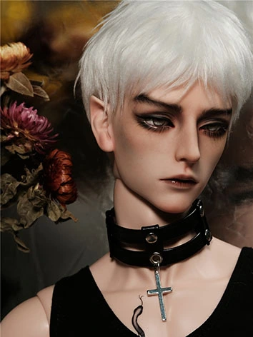 BJDドール用 首輪 ブラック アクセサリー SD/70cm/ID75/サイズ用