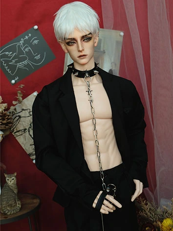 BJDドール用 首輪 ネックレス ブラック アクセサリー SD/70cm/ID75/サイズ用