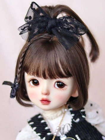 BJDドール用 リボン付きスタイルウィッグ 7色あり SD/MSD/幼SDサイズ用