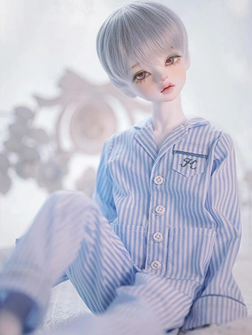 BJDドール用 衣装セット パジャマ/病人服 ブルー/イエロー MSDサイズ人形用