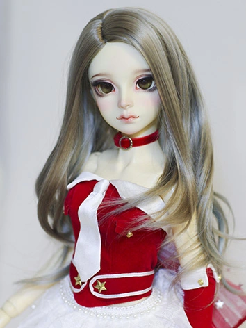 BJD ドール用 ウィッグ ポイントカラー メッシュ カール SDサイズ人形用