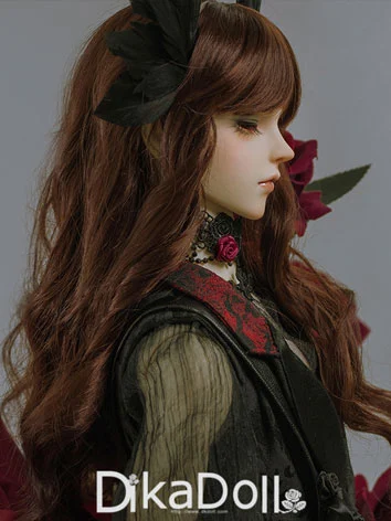 BJDドール用 ウィッグ　高温糸 ブラウン 小顔SDサイズ人形用