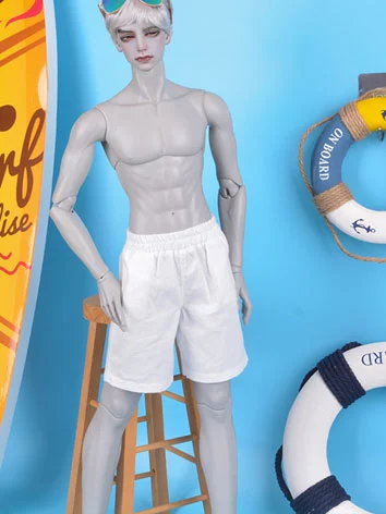 BJD DOLL ドール用 短パン ホワイト ブラック MSD/SD/68cm/73cm/ID75サイズ人形用