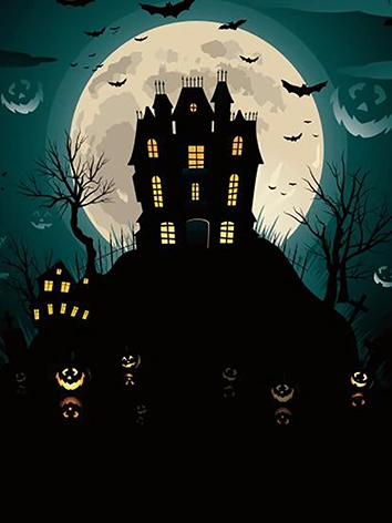 BJDドール用背景 ハロウィン Halloween 人形アイテム 人形用撮影背景の幕 y6028