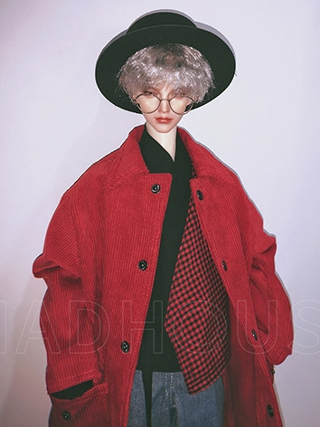 残りわずか BJD DOLL ドール用 冬コート レッド POPO68/LS73/ID75サイズ人形用