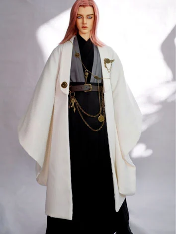 BJDドール用 時代服 punk風 男性用 ホワイト 浮世　70cm/SOOMIDサイズ用