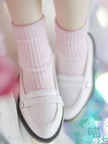 数量限定 BJDドール用 お靴 皮革靴 ベージュ ホワイト 幼SD/MSD/70cmサイズ人形用